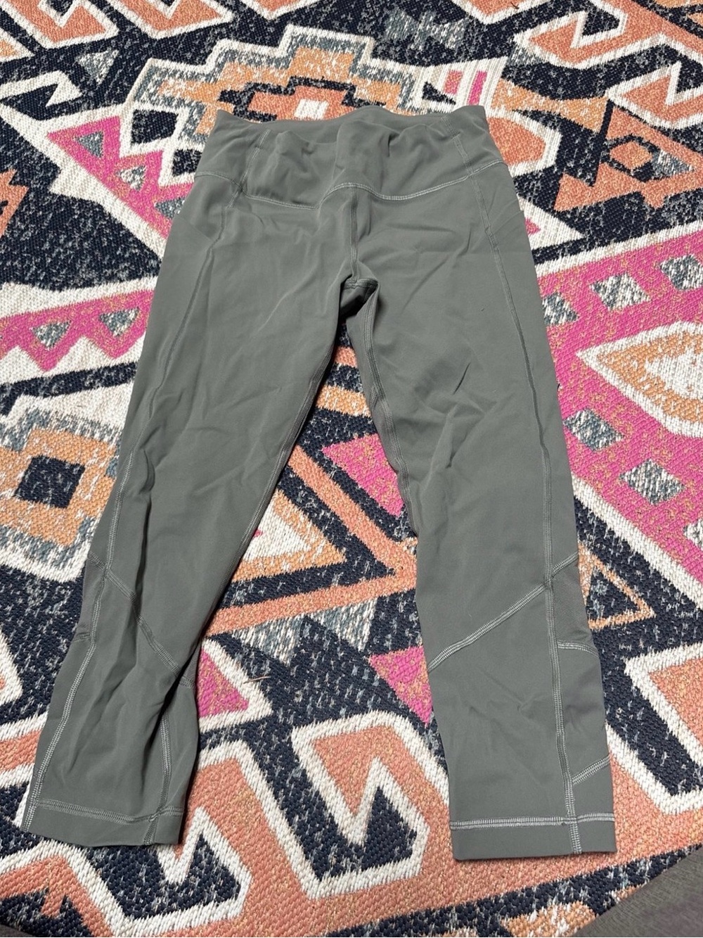 Olive Green Active Crop Leggings Lululemon